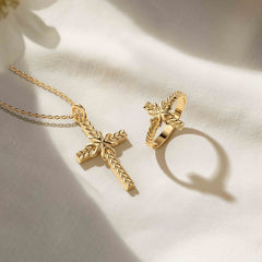 Devout Cross Stack Ring