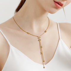 Delicate Cord Y Necklace