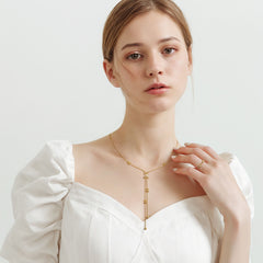 Delicate Cord Y Necklace