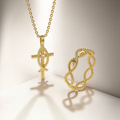 Cord Jesus Fish Ring