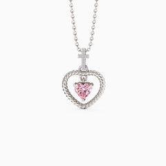 Twisted Heart Cross Pendant Necklace