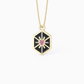 Radiate Love Enamel Token Necklace