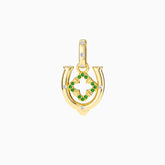 Horseshoe Four Leaf Clover Luck Charm Pendant