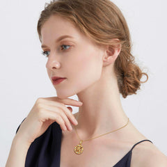 Compass Enamel Charm Medallion Pendant