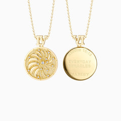 Promised Land Everyday Miracles Blessings Spiral Coin Medallion Necklace