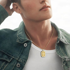 Faith Over Fear Cross Medallion Pendant Engraved Necklace