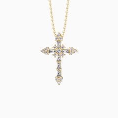 Byzantine Faith Cross Pendant Necklace – Inspired by Psalm 46:1