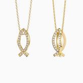 Intersecting Ichthys Pendant Necklace