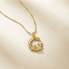 Grape Blossom Letter G Pendant Necklace