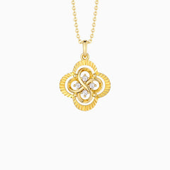 Infinite Clover Charm Pendant Necklace