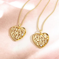 Love Is Patient' Infinite Love Heart Pendant Necklace