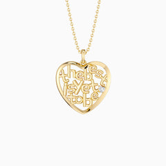 The Best Is Yet To Be' Infinite Love Heart Pendant Necklace