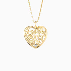 Love Is Patient' Infinite Love Heart Pendant Necklace