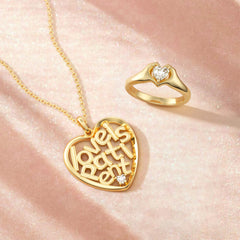 Love Is Patient' Infinite Love Heart Pendant Necklace