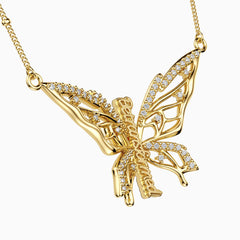 Be Transformed Molten Butterfly Necklace