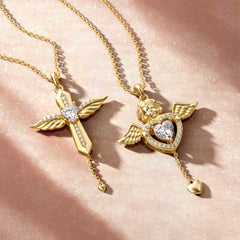 Angel Wings Dancing Love Pendant Necklace