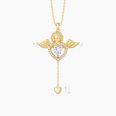 Cherub's Whisper Dancing Love Pendant Necklace