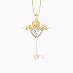 Cherub's Whisper Dancing Love Pendant Necklace
