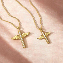 Eternal Guardian Wing Mini Pendant Necklace