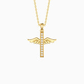 Eternal Guardian Wing Mini Pendant Necklace