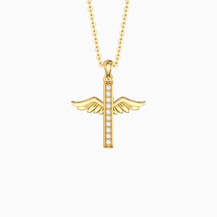 Eternal Guardian Wing Mini Pendant Necklace