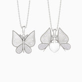 Personalized Metamorphosis Butterfly Engraved Necklace