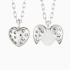 Personalized Stellar Love Heart Pendant Necklace