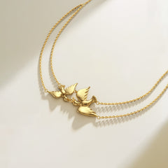 Dove Double Chain Necklace