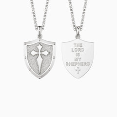The Guardian Shield Cross Protection Pendant Medallion Necklace