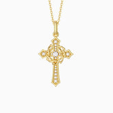 Cross and Crown of Thorns Faith Pendant Necklace