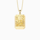 Three Crosses Triumph Medallion Necklace