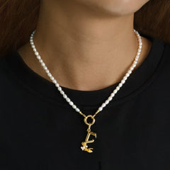 Freshwater Pearl Charm Necklace