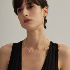 Five Cross Station Necklace