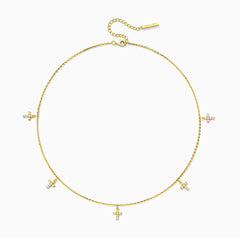 Five Cross Station Necklace