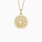 God is Greater Than Highs and Lows Pendant Medallion Necklace
