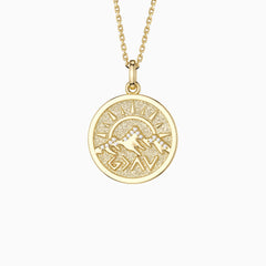 God is Greater Than Highs and Lows Pendant Medallion Necklace