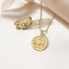 God is Greater Than Highs and Lows Pendant Medallion Necklace