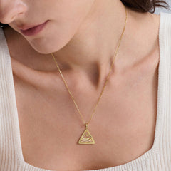 Parable of the Wise and Foolish Builders Triangle Pendant Necklace