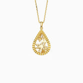 Parable of the Workers in the Vineyard Dove Cross Pear Pendant Necklace