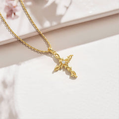 Thorned Grace Cross Pendant Necklace