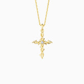 Thorned Grace Cross Pendant Necklace