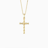 Interwoven Knot Cross Pendant Necklace
