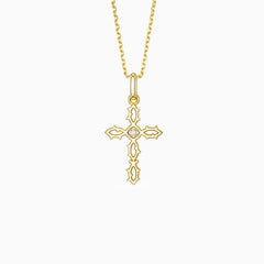 Thorn Cross Pendant Necklace