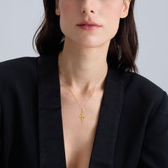 Star of Bethlehem Cross Pendant Necklace