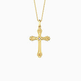 Baroque Cross Pendant Necklace
