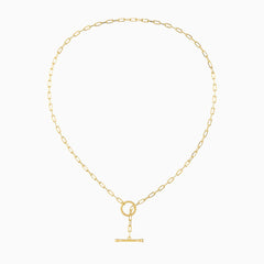 Manna Charm Builder Paperclip Chain Toggle Necklace