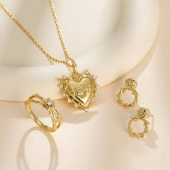 Sacred Heart Rose Necklace