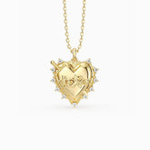Sacred Heart Rose Necklace