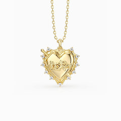 Sacred Heart Rose Necklace