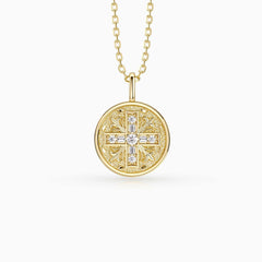Byzantine Cross Medallion Necklace